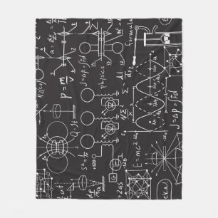 科学式:Chalkboard計算Patte フリースブランケット