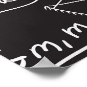 科学式:Chalkboard計算Patte ポスター (角)