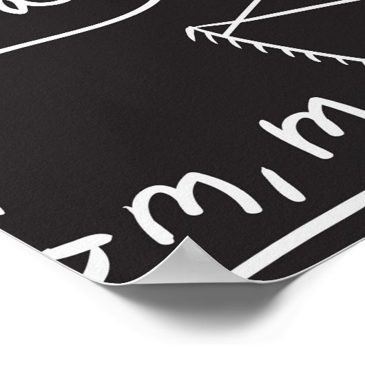 科学式:Chalkboard計算Patte ポスター (角)