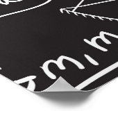 科学式:Chalkboard計算Patte ポスター (角)