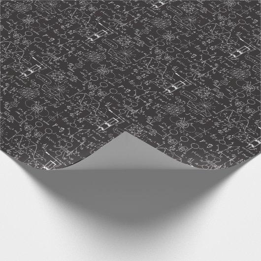科学式:Chalkboard計算Patte ラッピングペーパー (角)