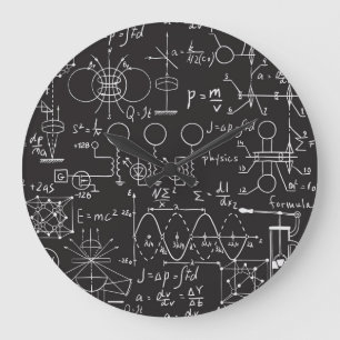 科学式:Chalkboard計算Patte ラージ壁時計