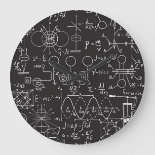 科学式:Chalkboard計算Patte ラージ壁時計
