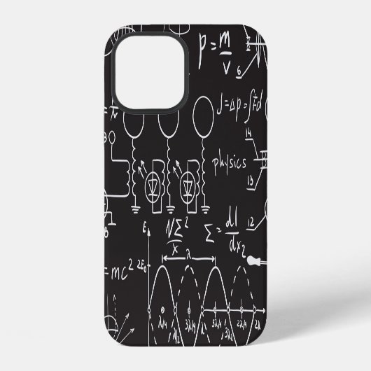 科学式:Chalkboard計算Patte iPhoneケース (裏面)