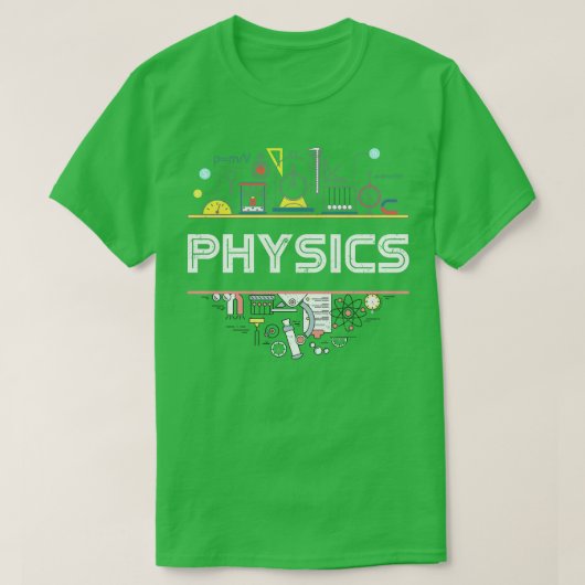 科学愛好家ギフト物理学 Tシャツ (デザイン正面)