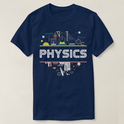 科学愛好家ギフト物理学 Tシャツ (デザイン正面)