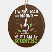 科学愛好家生物学先生科学者化学 セラミックオーナメント (左)