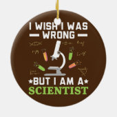 科学愛好家生物学先生科学者化学 セラミックオーナメント (裏面)