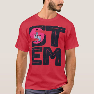 科学技術エンジニアリング数学STEMタイポグラフ Tシャツ
