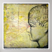 科学技術スカル3ヴィンテージ眼 ポスター (正面)