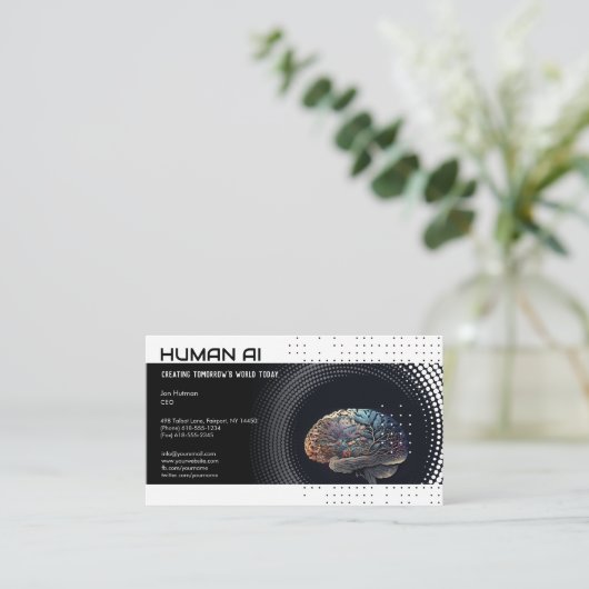 科学技術 | AIエンジニア 名刺 (スタンド正面)