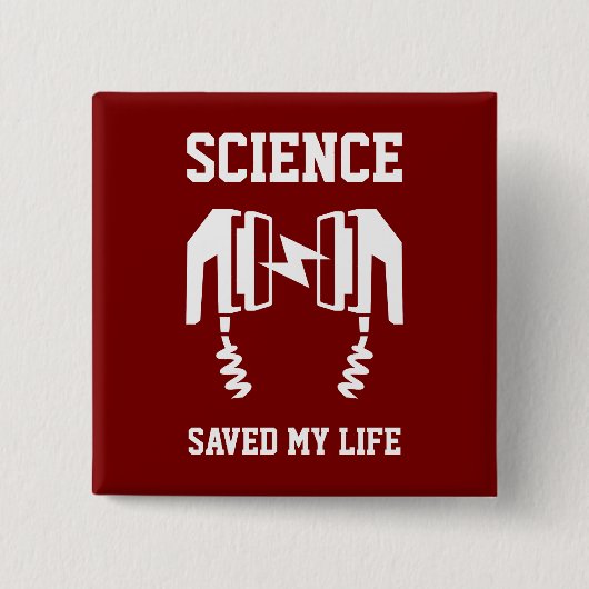 科学救の人生 缶バッジ (正面)