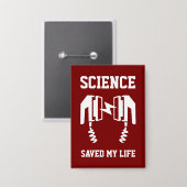 科学救の人生 缶バッジ (正面/裏面)