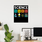 科学教師 化学 生物学 物理学 生徒 ポスター (ホームオフィス)