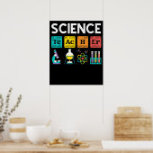 科学教師 化学 生物学 物理学 生徒 ポスター (キッチン)