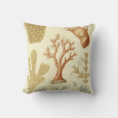 科学教科書生物学ヴィンテージサンゴ動物 クッション (正面)