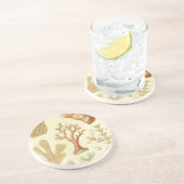 科学教科書生物学ヴィンテージサンゴ動物 コースター (側面)