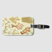 科学教科書生物学ヴィンテージサンゴ動物 ラゲッジタグ (正面横)