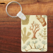 科学教科書生物学、ヴィンテージサンゴの動物 キーホルダー (正面)