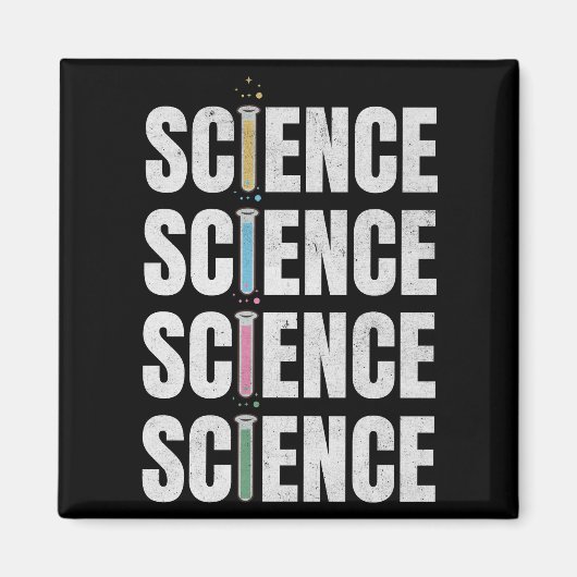 科学文字デザイン マグネット (正面)