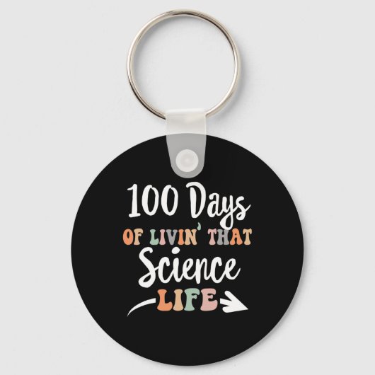 科学日100Th Day Of School For Stem 教え キーホルダー (正面)