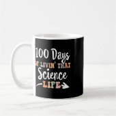 科学日100Th Day Of School For Stem 教え コーヒーマグカップ (左)