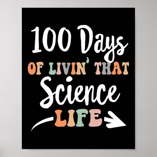 科学日100Th Day Of School For Stem 教え ポスター (正面)