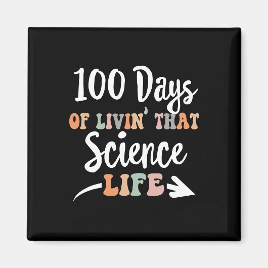 科学日100Th Day Of School For Stem 教え マグネット (正面)