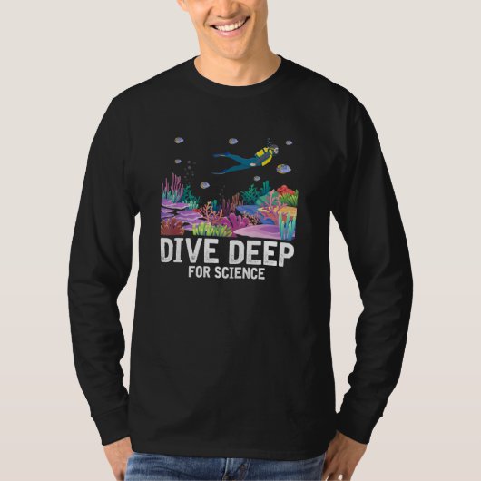 科学深いスキューバダイビング海洋生物学 Tシャツ (正面)