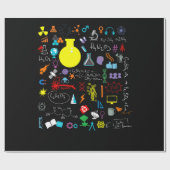 科学物理化学生物学天文学 ラッピングペーパー (フラット)