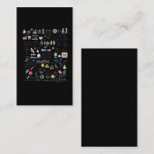 科学物理数学化学生物学天文学 名刺 (正面/裏面)