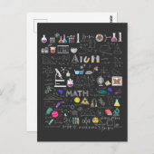 科学物理数理化学生物学天文学 ポストカード (正面/裏面)