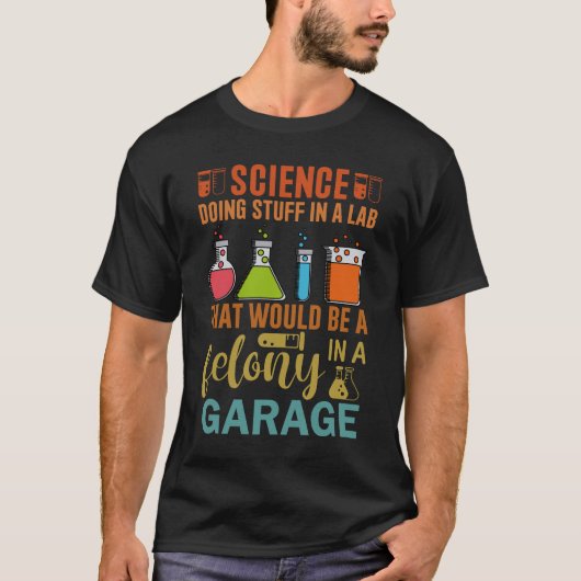 科学物研おもしろい究薬科学Chem Tシャツ (正面)