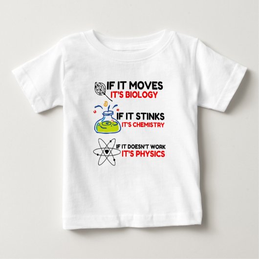 科学生物化学物理学 ベビーTシャツ (正面)