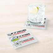 科学生物学化学物理学 ガラスコースター (アングル)