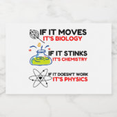 科学生物学化学物理学 スパークリングワインラベル (シングルラベル)