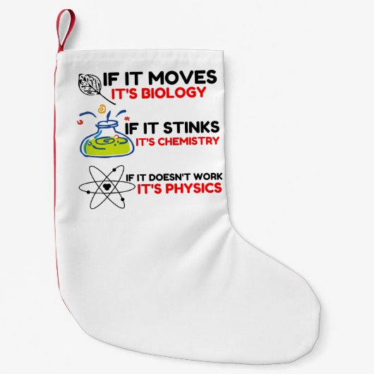 科学生物学化学物理学 スモールクリスマスストッキング (正面)