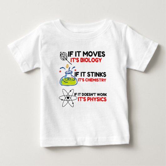科学生物学化学物理学 ベビーTシャツ (正面)