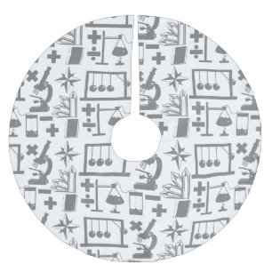 科学生物学物理地理数学パターン ブラッシュドポリエステルツリースカート