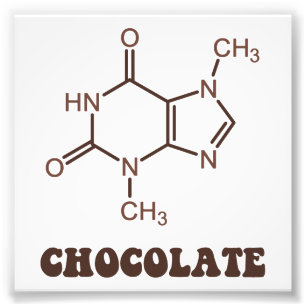 科学的なチョコレート要素のテオブロミンの分子 フォトプリント