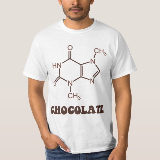 科学的なチョコレート要素のテオブロミンの分子 Tシャツ (正面)