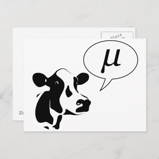 科学的な牛はMu行きます ポストカード (正面/裏面)
