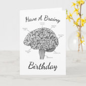 科学的な脳 カード (黄色い花)