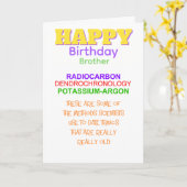 科学的に幸せなお兄さんの誕生日おめでとう カード (黄色い花)