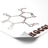 科学的チョコレート元素テオブロミン分子 フォトプリント            (角)