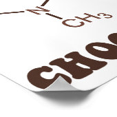 科学的チョコレート元素テオブロミン分子 ポスター (角)