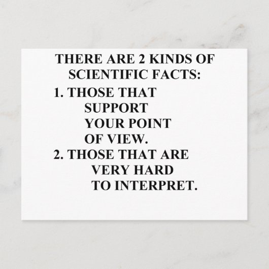 科学的事実 ポストカード (正面)