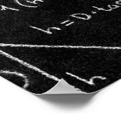 科学的公式を記入した黒板 ポスター (角)