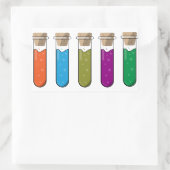 科学研カラフル究試験管 長方形シール (バッグ)