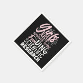 科学研究に資金を集めたい少女たち スタンダードカクテルナプキン (角)